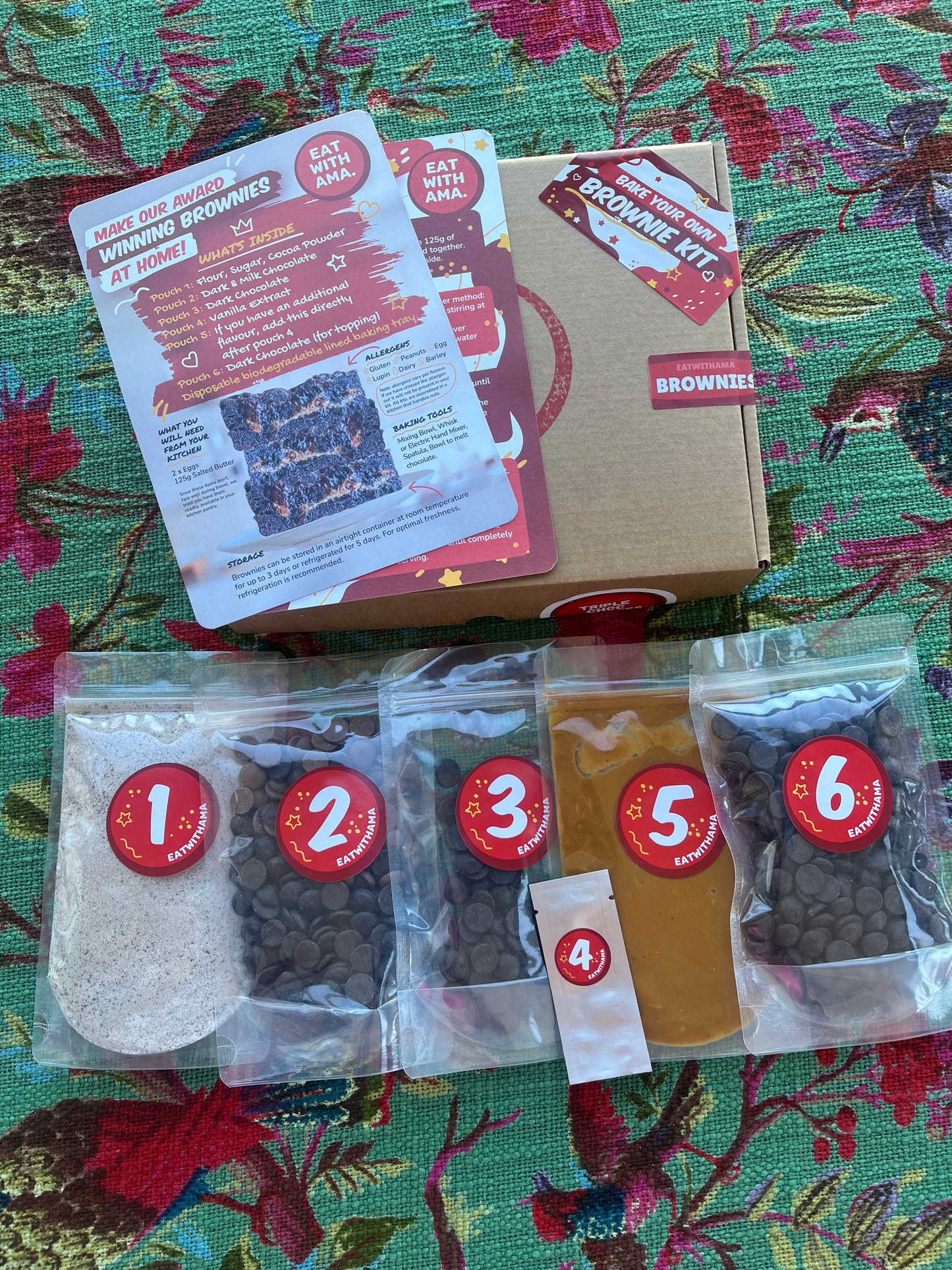 GLUTEN FREE PEANUT BUTTER - Bake Your Own Brownie KIT (free delivery)