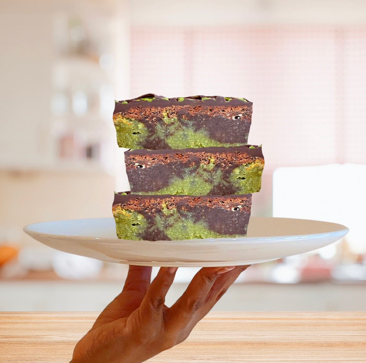 10 x DOUBLE DECKER MARBLED MATCHA & TRIPLE CHOCOLATE BROWNIES (free shipping)